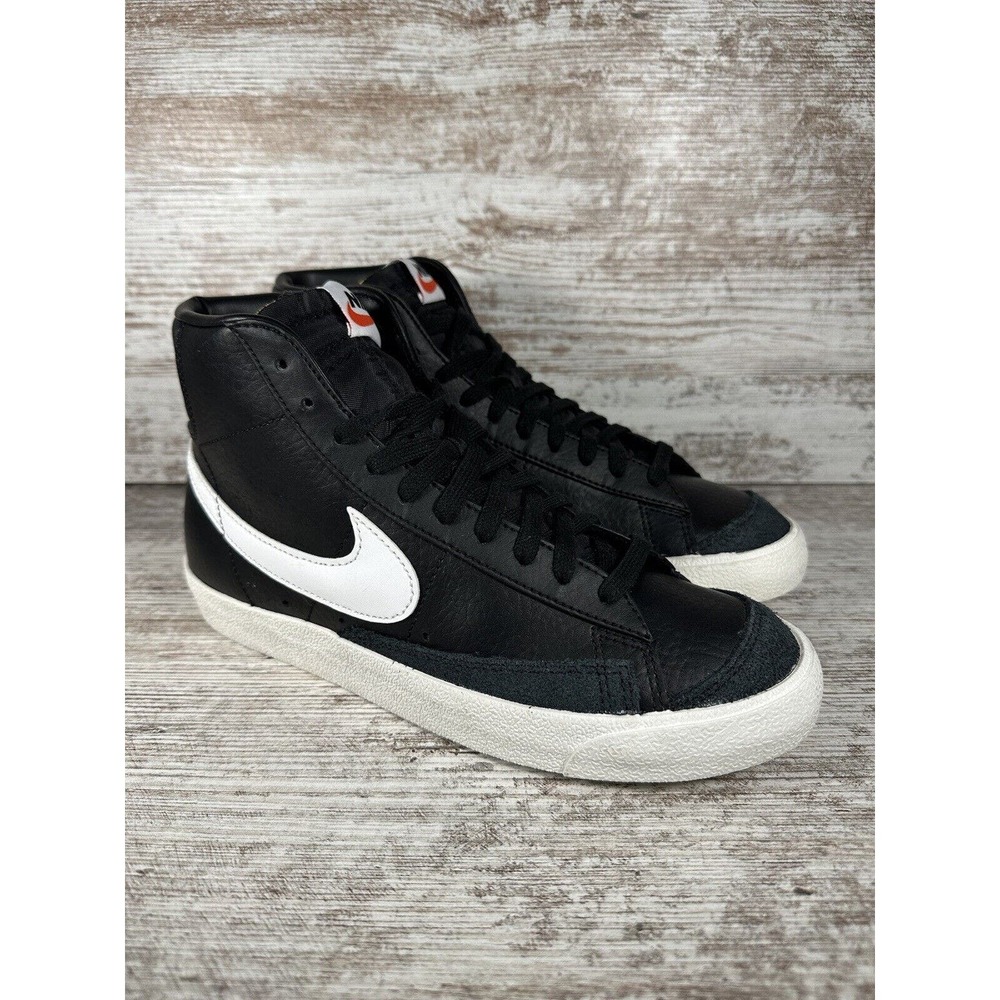 Women's Nike Blazer Mid '77 Vintage Black Sail Sneakers Sz 8.5 Athletic Gym